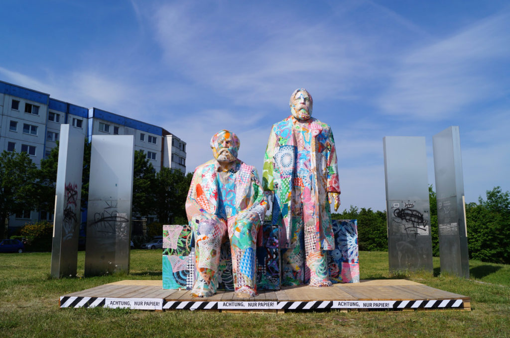 Various & Gould: City Skins – Marx und Engels, Cottbusser Platz, Berlin-Hellersdorf 2017