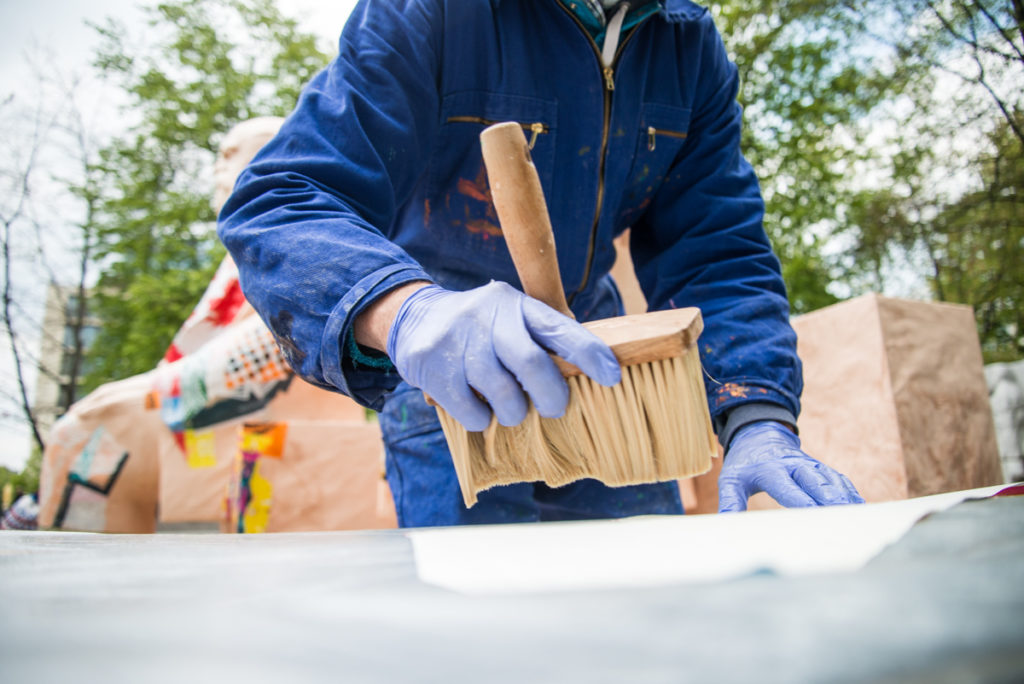 Various & Gould: City Skins – Marx und Engels, Berlin 2017 (Photo: Boris Niehaus)